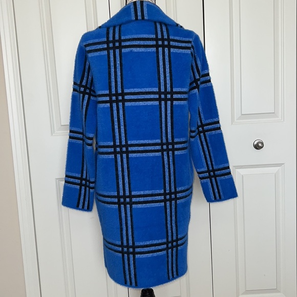 🎯NWT NVLT Coatigan Jacket Blue Black Size Small - Picture 8 of 16